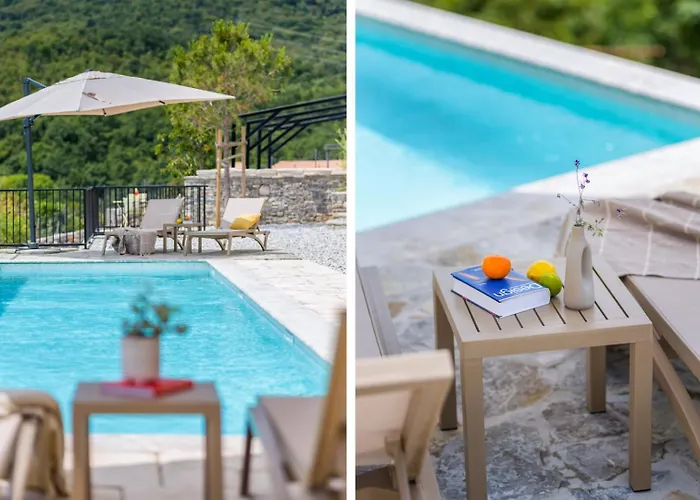 Castello Di Papa By Villsy - With Sea View, Private Pool, Sauna And Jacuzzi * Veprinac
